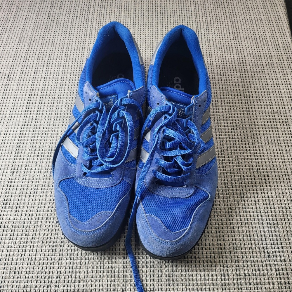 Adidas Originals Shoes Mens Size 11.5 Blue Mesh Suede Low Top Running Sneakers